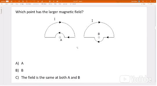 Solved Which Point Has The Larger Magnetic Field? 1 A) A B) | Chegg.com