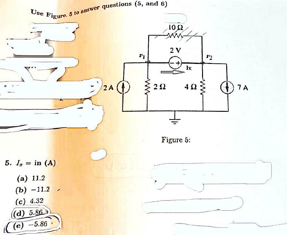 Solved Use Figure. 5 to answer questions (5, and 6) 1012 2 V | Chegg.com