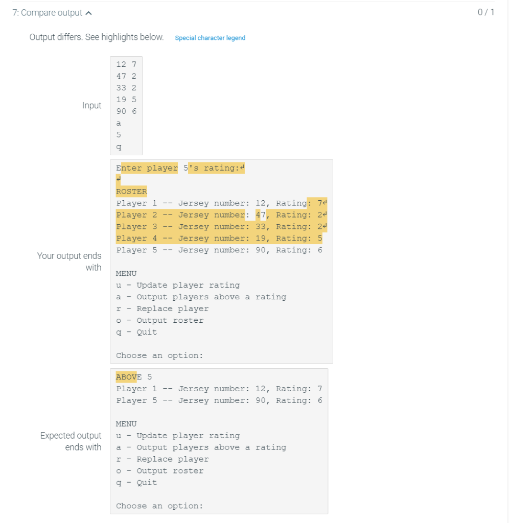 Solved 5.29 LAB*: Program: Soccer team roster This program | Chegg.com