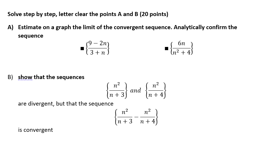 Solved Solve step by step, letter clear the points A and B | Chegg.com
