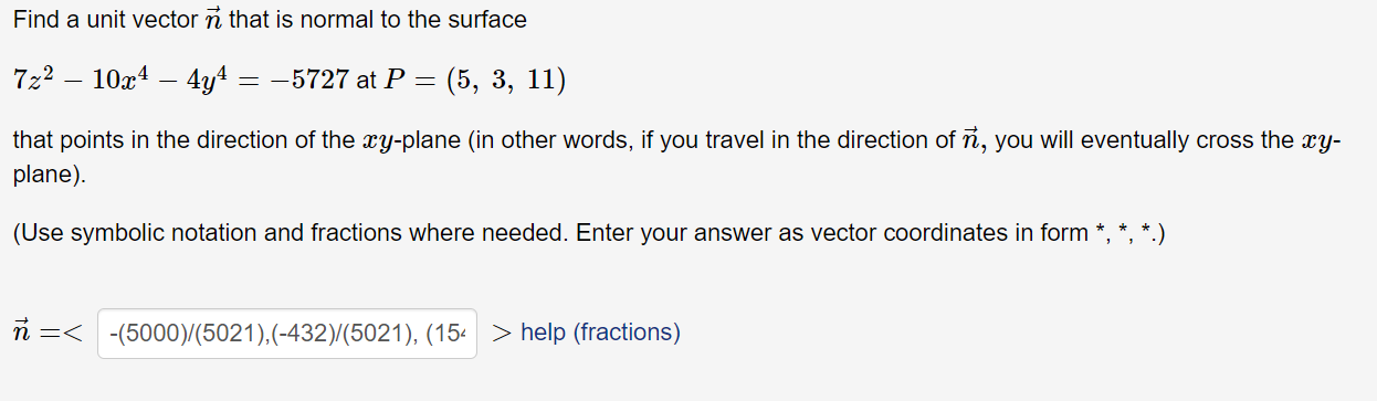 Solved Find a unit vector ñ that is normal to the surface | Chegg.com