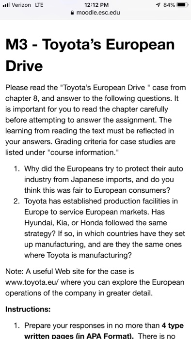 toyota's european drive case study