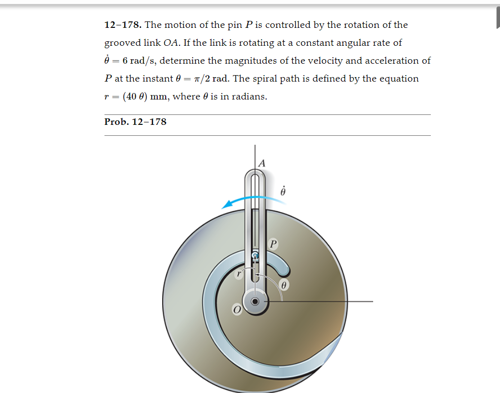 Solved 12−178. The motion of the pin P is controlled by the