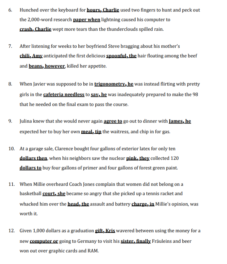 Comma Splices And Fused Sentences Quiz 2 Snail