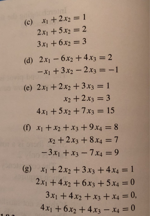Solved 1.8.2. Determine if the following systems are | Chegg.com