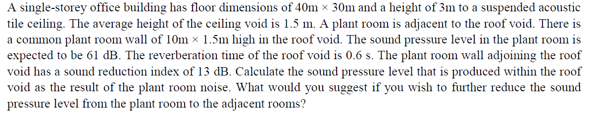 Solved A single-storey office building has floor dimensions | Chegg.com