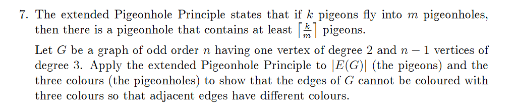 Solved 7 The Extended Pigeonhole Principle States That If K Chegg Com Solved 7 The Extended Pigeonhole Principle States That If K Chegg Com