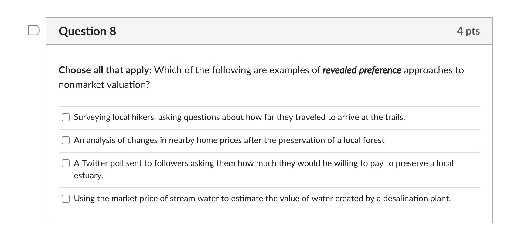 Solved Question 6 4 pts Which of the following | Chegg.com