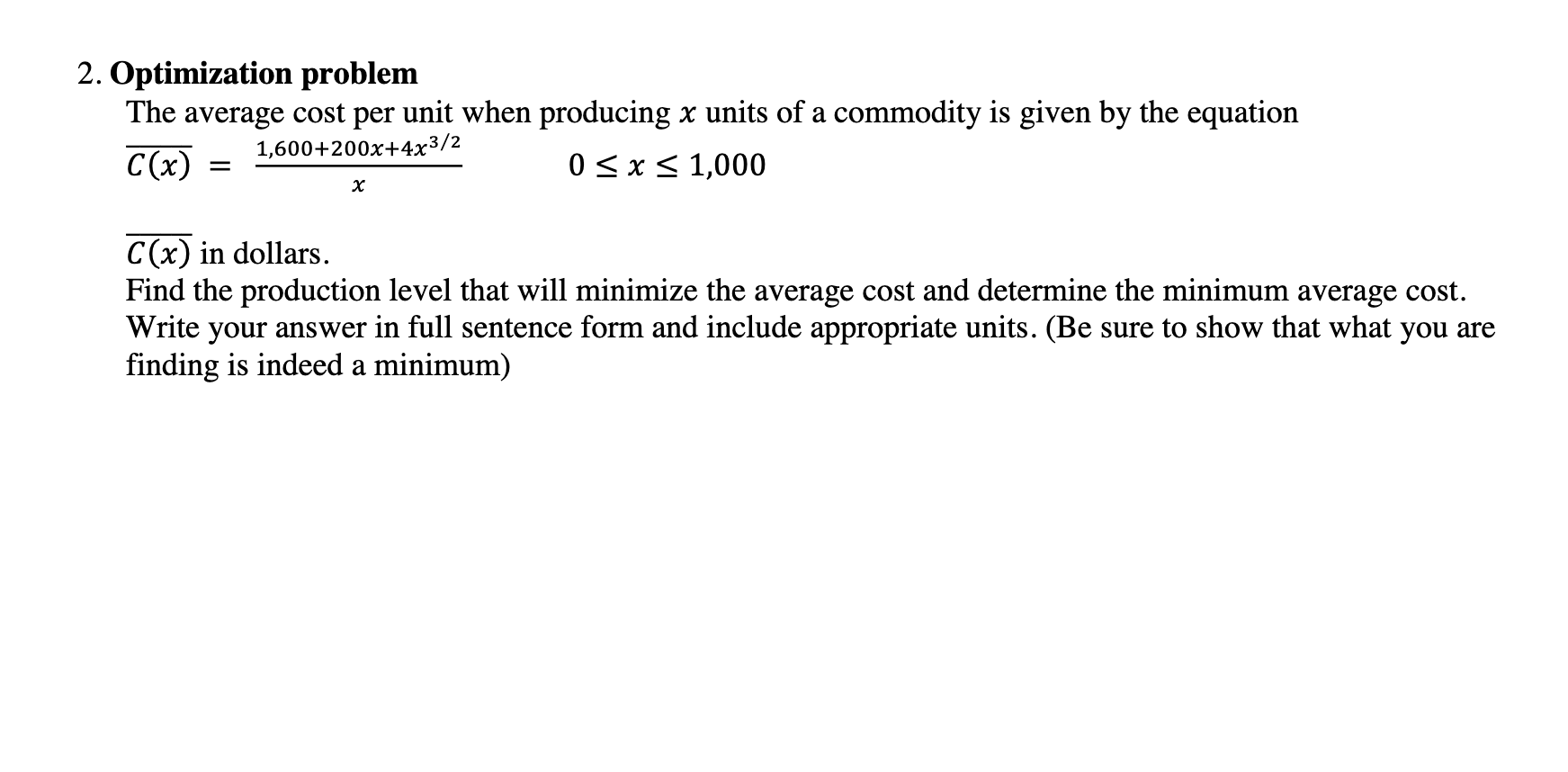 solved-optimization-problem-the-average-cost-per-unit-when-chegg