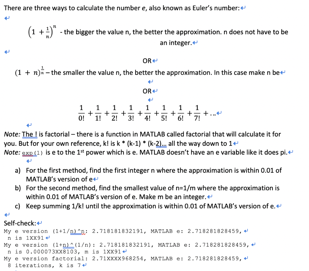 (Solved) Three Ways Calculate Number E Also Known Euler S Number