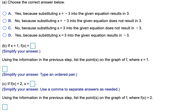 Solved Answer The Questions About The Following Function Chegg Com