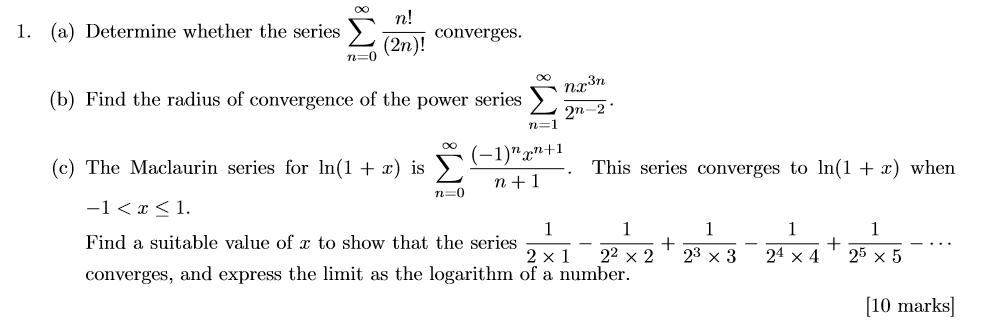 Solved A Determine Whether The Series X N 0 N 2n Chegg Com