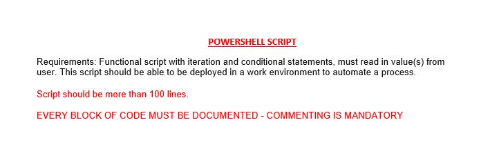 Solved Requirements: Functional script with iteration and | Chegg.com