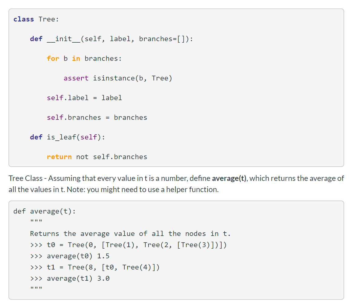 class Tree: def __init__(self, label, branches=[]): | Chegg.com