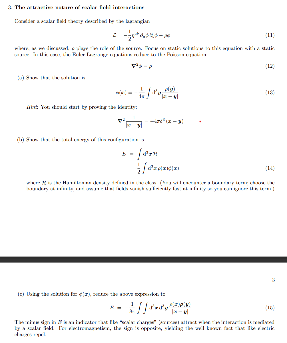 Solved The attractive nature of scalar field | Chegg.com