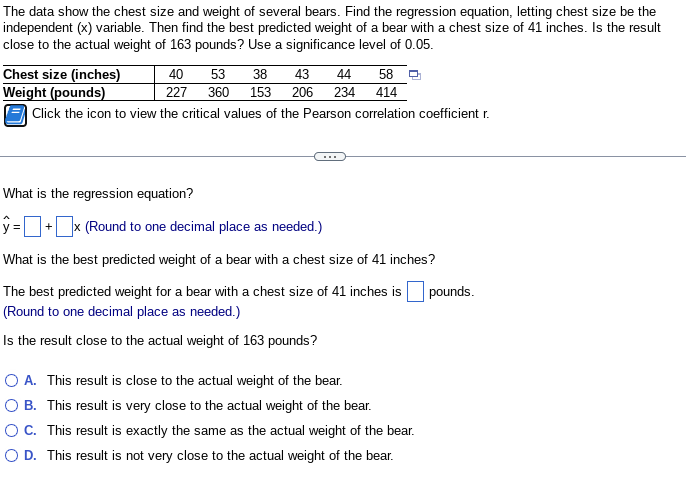 Regression equations for estimating of breast weight (g) using