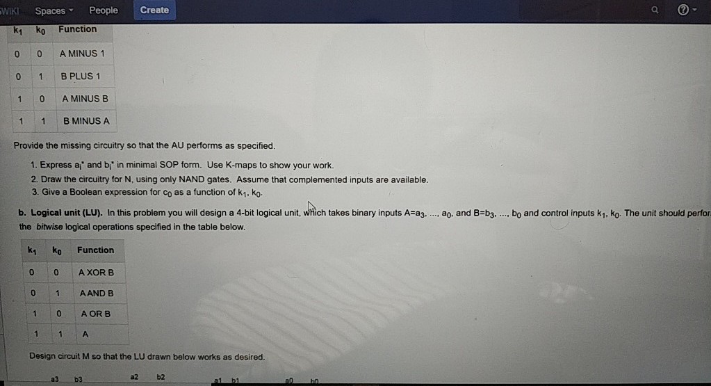 In this problem you will design an arithmetic logical chegg