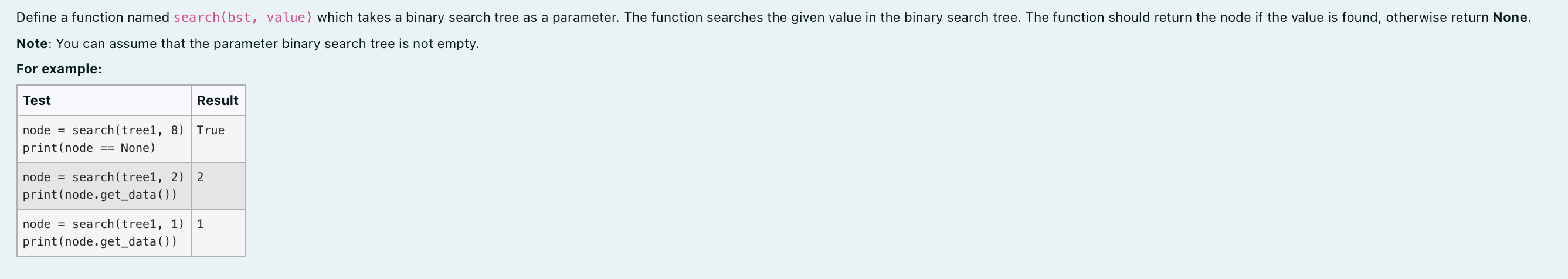 Solved class BinarySearchTree: def __init__(self, data, | Chegg.com