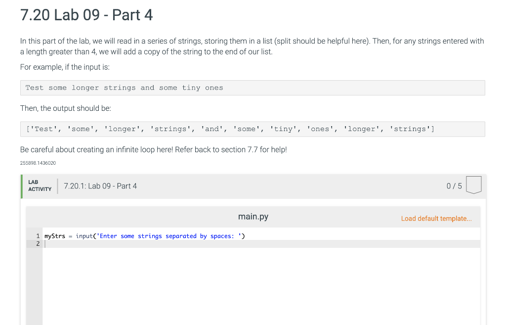 Solved 7.20 Lab 09 - Part 4 In this part of the lab, we will | Chegg.com