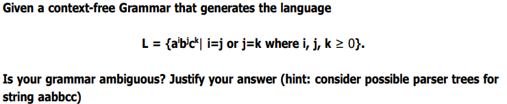 Solved Given a context-free Grammar that generates the | Chegg.com