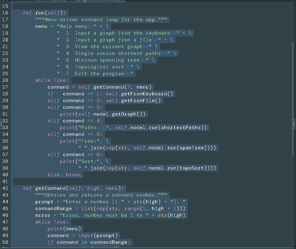 Solved In the algorithms.py file, complete the following:Be | Chegg.com
