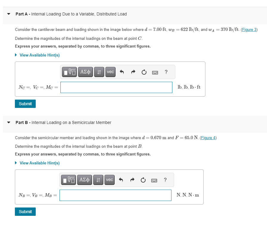 Solved Figure1 of 4Figure 3 of 4Part A - Internal Loading | Chegg.com