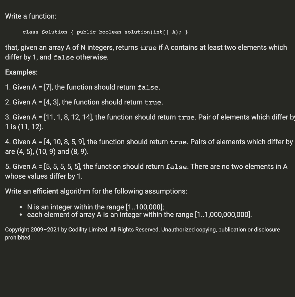 Solved Write A Function Class Solution Public Boolean Chegg Com