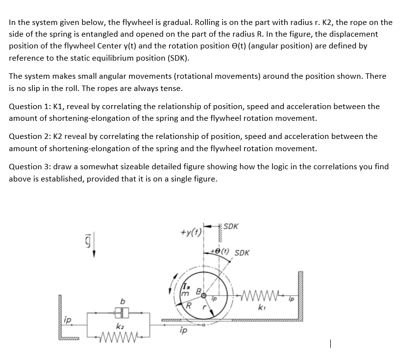 In the system given below, the flywheel is gradual. | Chegg.com