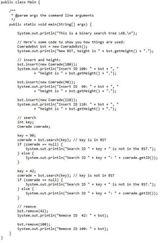Solved Below is the scaffolding for a class called | Chegg.com