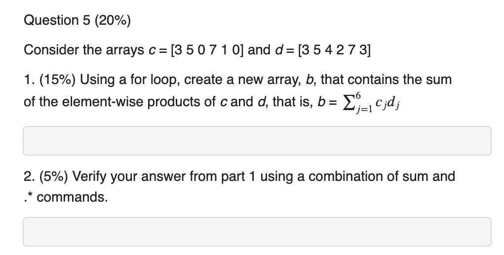 Solved Please help me with this MatLAB question using the | Chegg.com