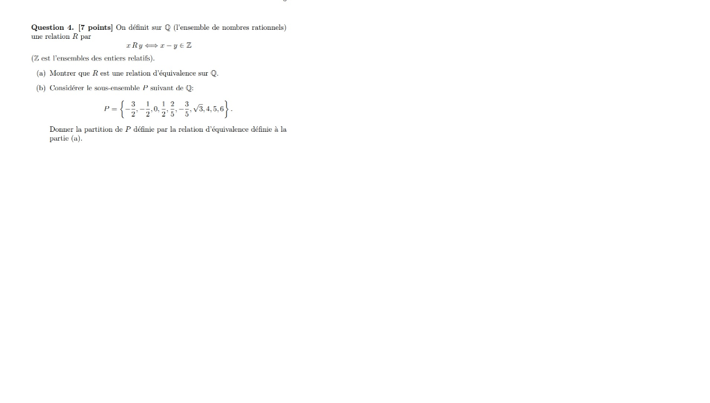 Solved We Define On Q The Set Of Rational Numbers A Rel Chegg Com