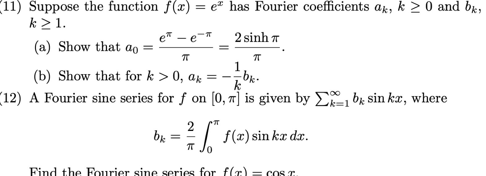 Solved A 211 Suppose The Function F X Et Has Fourier Chegg Com