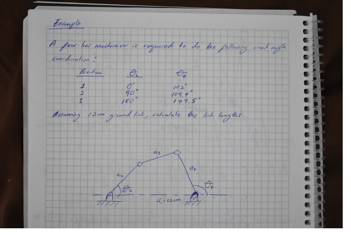 Solved Example Required To Do The Following Crank Angle A | Chegg.com