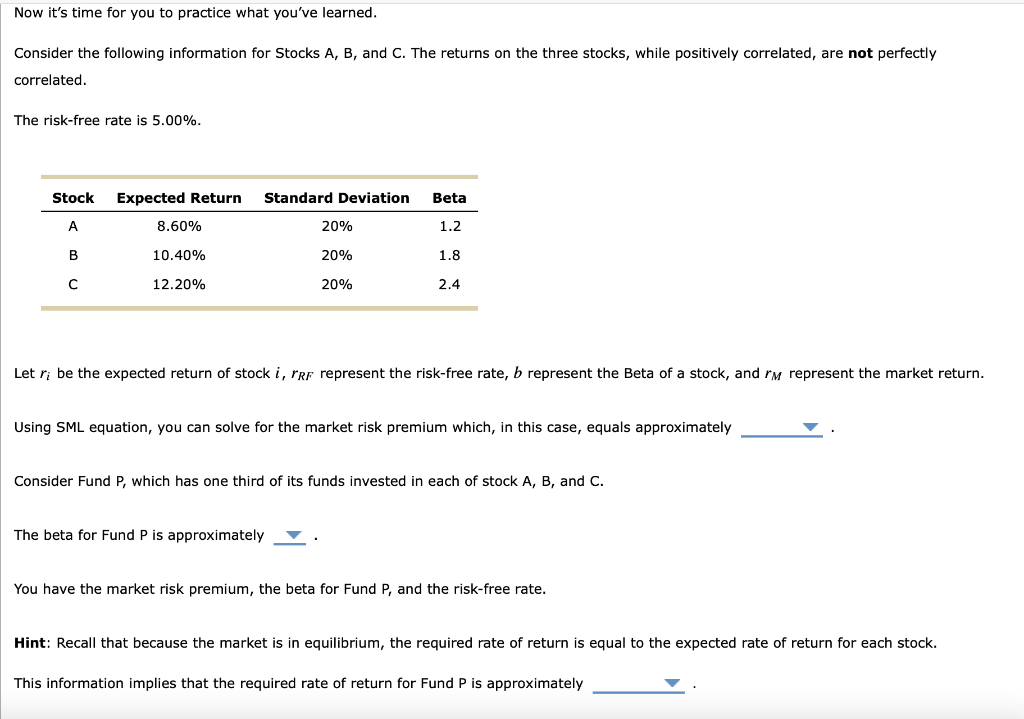 Solved Consider The Following Information For Stocks A, B, | Chegg.com