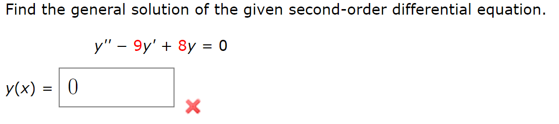 Solved Find The General Solution Of The Given Second-order | Chegg.com