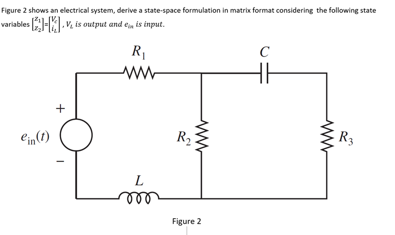 Solved Figure 2 shows an electrical system, derive a | Chegg.com