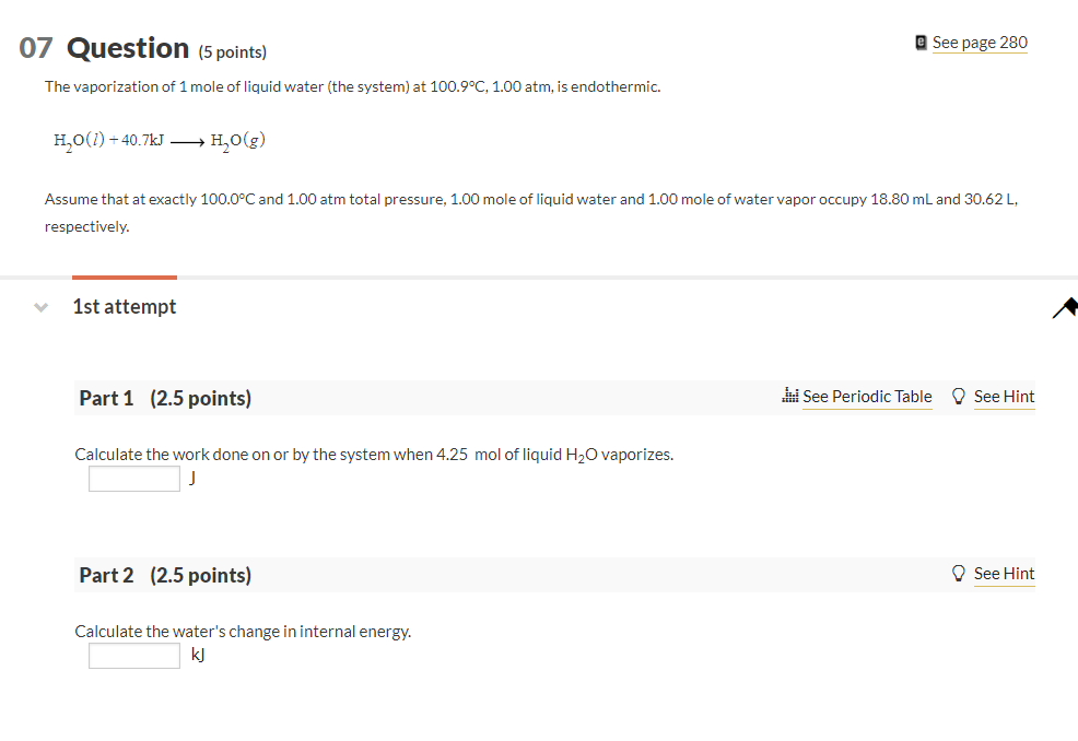 Solved 07 Question (5 points) @ See page 280 The | Chegg.com