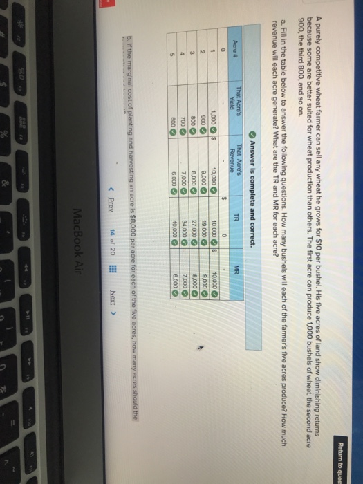 Solved wheat farmer can sell any wheat he grows for 10 per