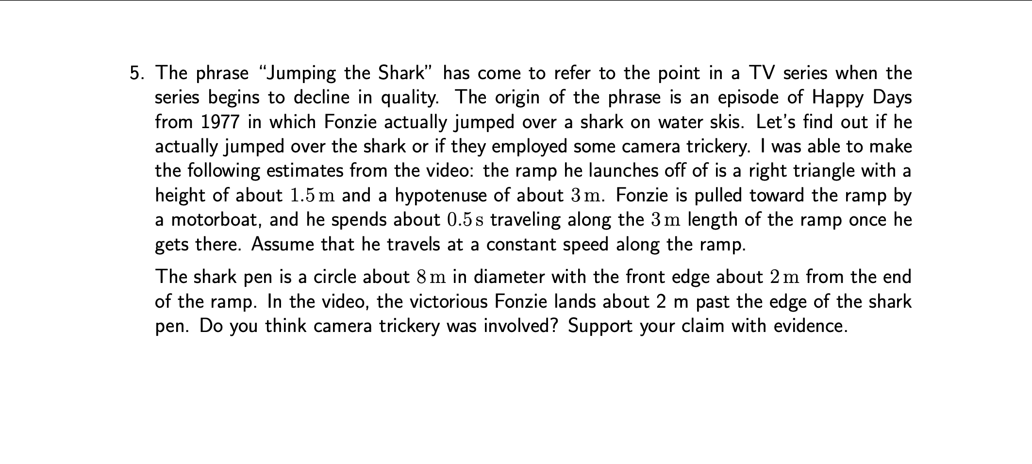 Solved 5. The phrase "Jumping the Shark" has come to refer