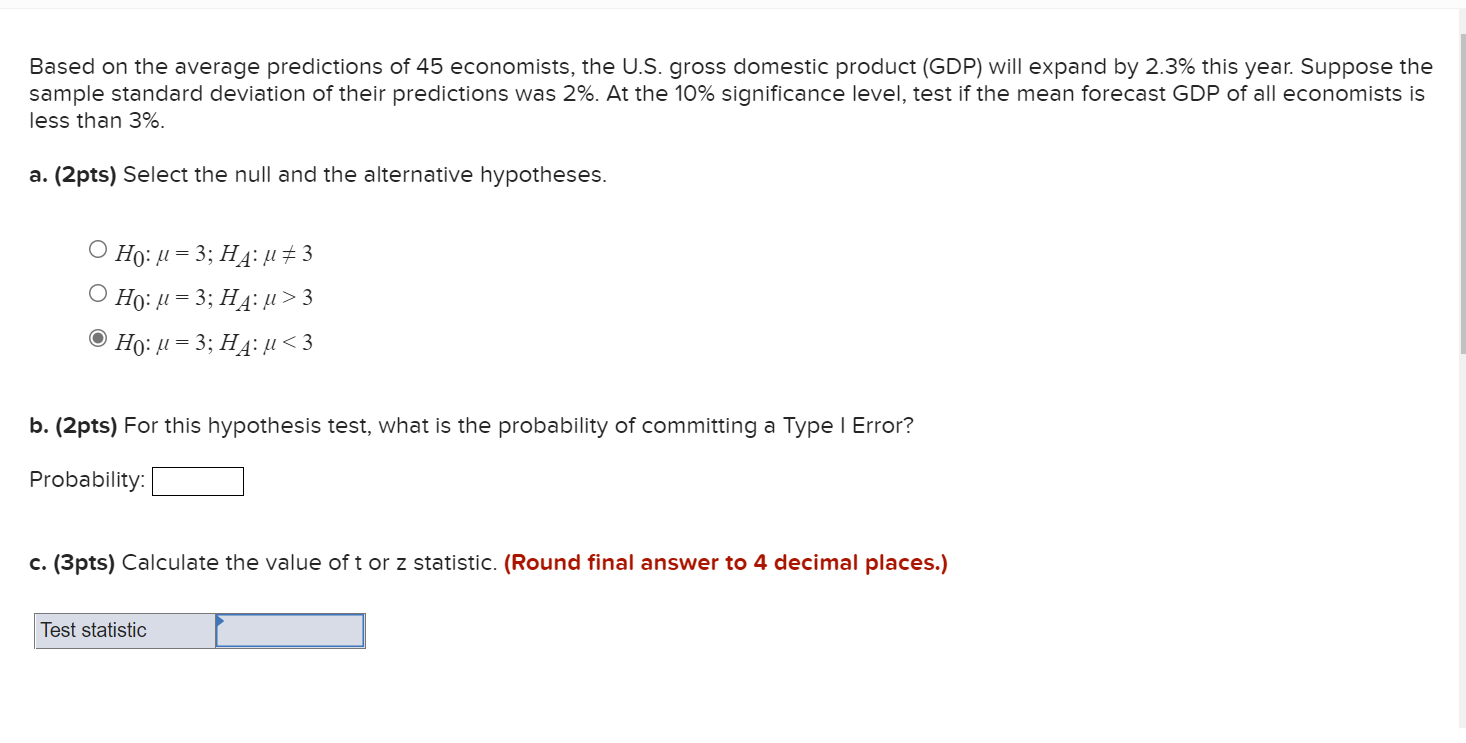 Solved Based On The Average Predictions Of 45 Economists, | Chegg.com