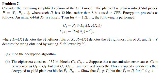 Solved Problem 7. Consider The Following Simplified Version | Chegg.com