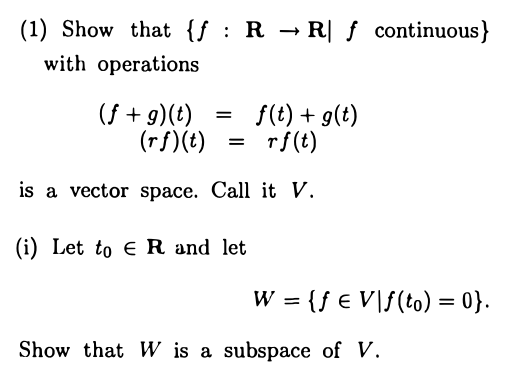 Solved + R/ ſ continuous} (1) Show that {f : R with | Chegg.com
