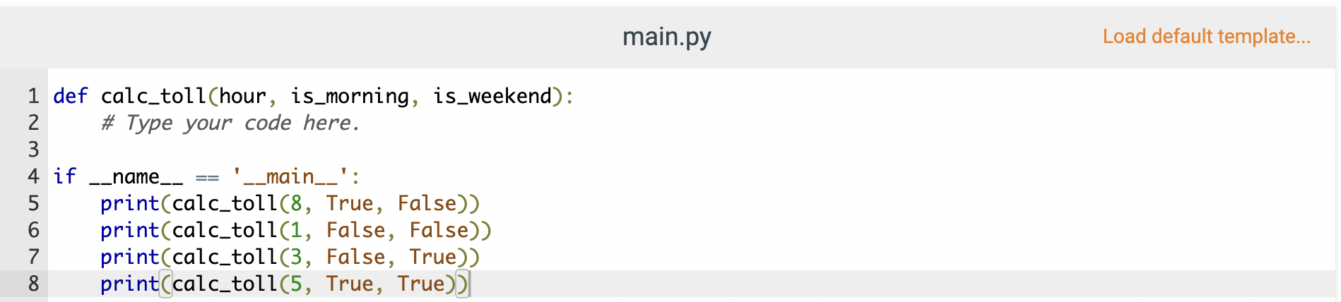 Solved 6.33 LAB: Toll calculation Toll roads have different | Chegg.com