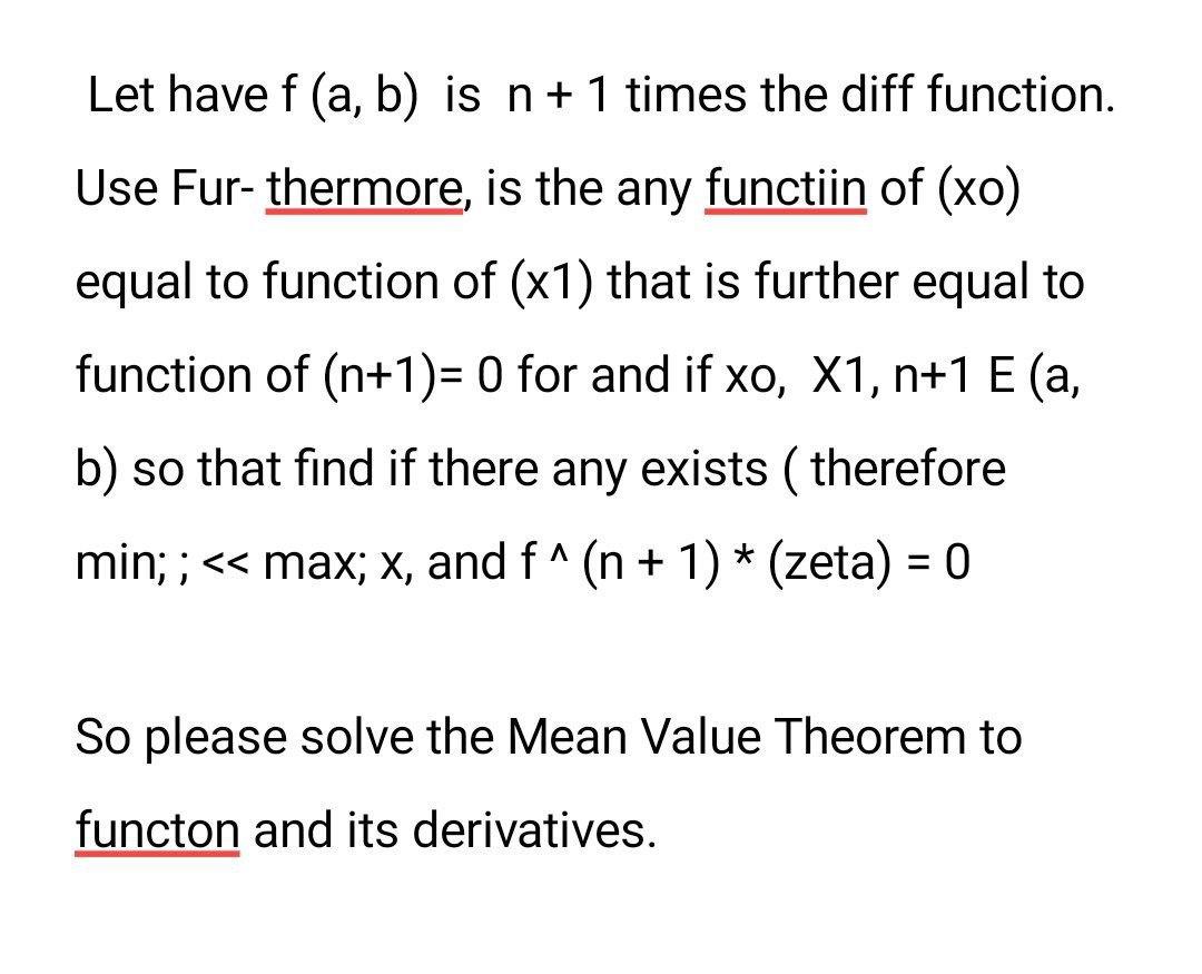 Solved Let have f(a,b) is n+1 times the diff function. Use | Chegg.com