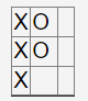 \begin{tabular}{|l|l|}
\hline \( \mathrm{X} \) & \( \mathrm{O} \) \\
\hline \( \mathrm{X} \) & \( \mathrm{O} \) \\
\hline \( 