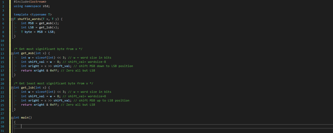 Solved 1. (10 marks) Implement a template C++ function with | Chegg.com