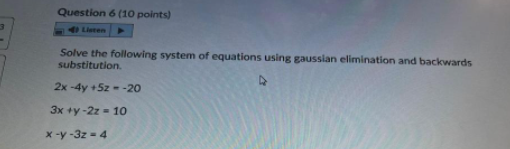 Solved Question 6 (10 points) Later Solve the following | Chegg.com