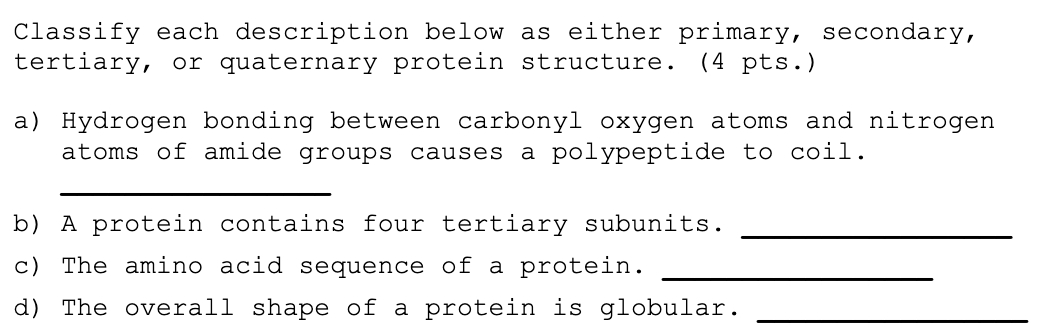 Solved Classify each description below as either primary, | Chegg.com