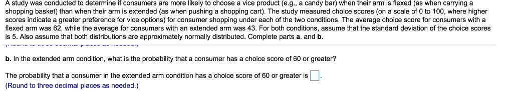 Solved A study was conducted to determine if consumers are | Chegg.com