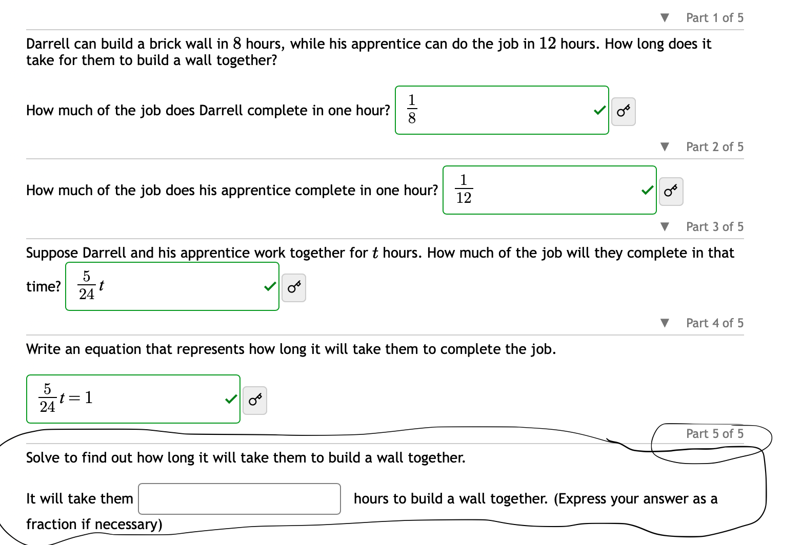 Solved Darrell can build a brick wall in 8 hours, while his 